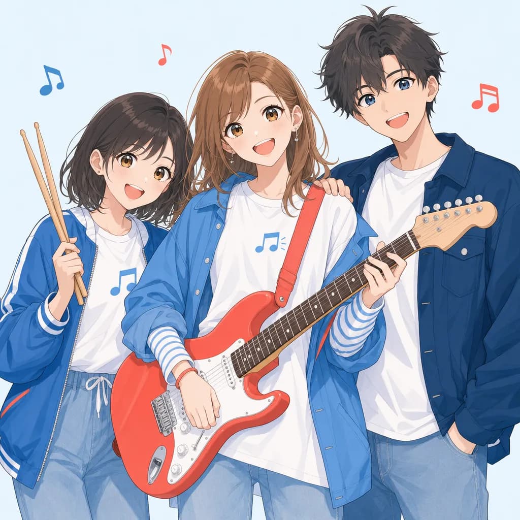 笑顔の音楽仲間たち